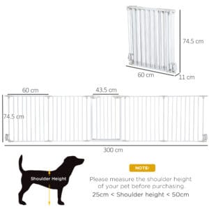 Pawhut 5-Panel Dog Playpen Pet Gate