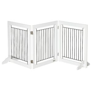 Pawhut Foldable Dog Gate Wooden
