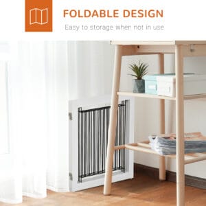 Pawhut Foldable Dog Gate Wooden
