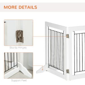 Pawhut Foldable Dog Gate Wooden