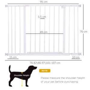 Pawhut Pressure Fit Dog Gate for stairs