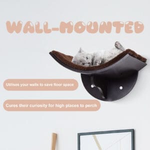 Pawhut Wood Cat Shelf Wall-Mounted