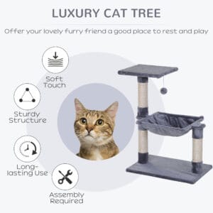 Pawhut Cat Tree Scratching Posts