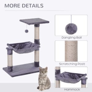 Pawhut Cat Tree Scratching Posts