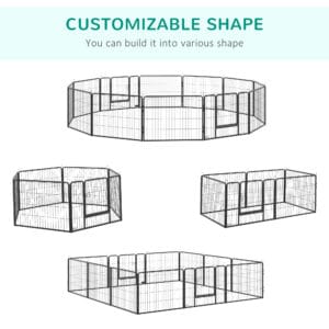 Pawhut Dog Playpen 12 Panels Heavy-Duty