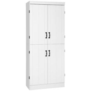 Homcom 4-Door Kitchen Cabinet White