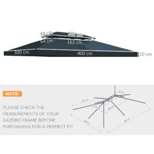 Outsunny Gazebo Replacement Roof