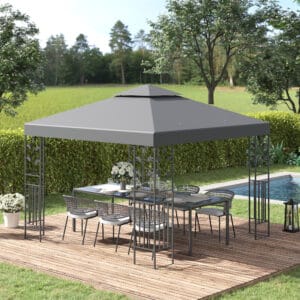 Outsunny Gazebo Marquee 3 x 3m - Grey