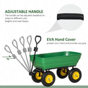 Outsunny 125L Garden Cart Heavy Duty