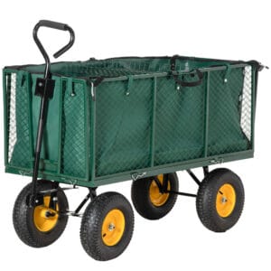 Outsunny Garden Cart Truck Trolley Green