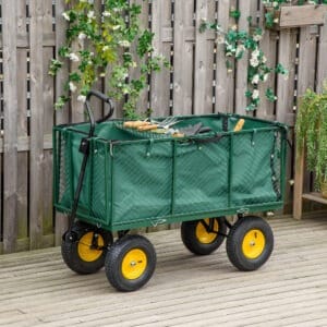 Outsunny Garden Cart Truck Trolley Green