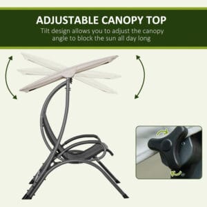 Outsunny 2 Seater Swing Seat w/ Canopy