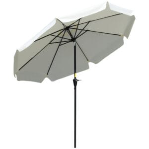 Outsunny 2.66m Patio Parasol White
