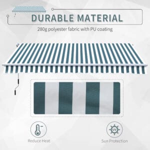 Outsunny Awning Sun Shade Canopy 4m x3m