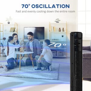 Homcom Fan Tower 32 x 96H cm-Black