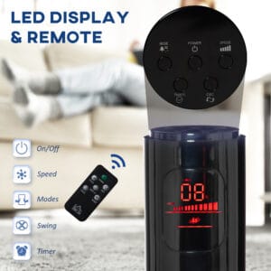 Homcom Fan Tower 32 x 96H cm-Black