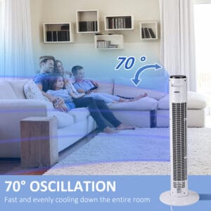 Homcom Fan Tower 32 x 96H cm-White