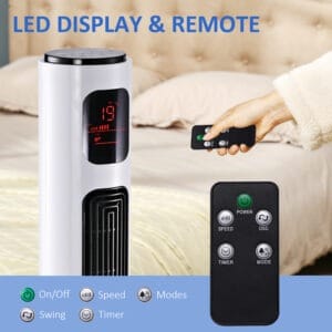 Homcom Fan Tower 32 x 96H cm-White