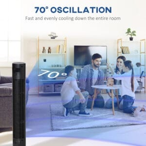 Homcom Tower Fan ABS Oscillating Remote