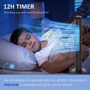 Homcom Tower Fan ABS Oscillating Remote