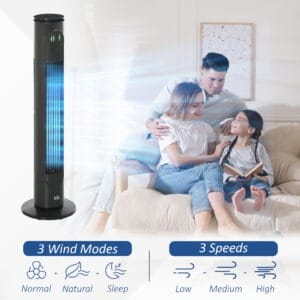 Homcom Tower Fan 3 Mode Timer Remote