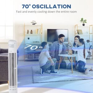 Homcom Tower Fan 3 Mode Timer Oscillation