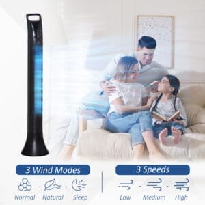 Homcom 36'' Tower Fan 3 Speed 3 Mode Timer