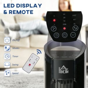 Homcom Tower Fan 3 Mode Timer Oscillation