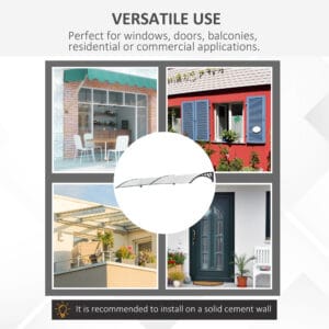 Outsunny Door Canopy Awning Clear