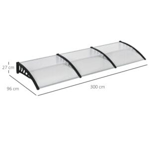 Outsunny Door Canopy Awning 300 x 100cm