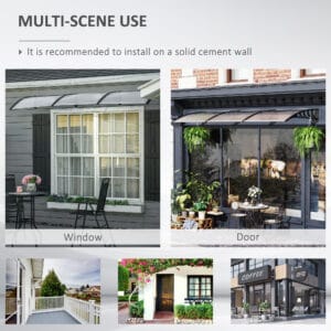 Outsunny Door Canopy Awning 300 x 100cm