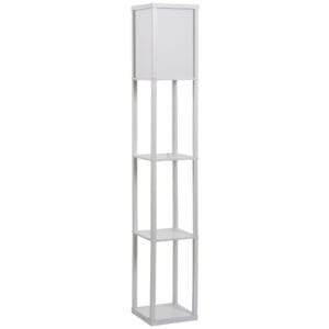 Homcom Floor Lamp w/ Storage Shelf 4-Tier