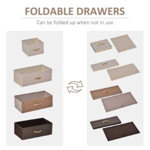 Homcom Closet Dresser w/ 5 Drawers