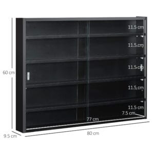 5-Tier Wall Display Cabinet w/ Shelves