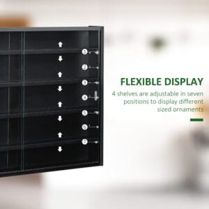 5-Tier Wall Display Cabinet w/ Shelves