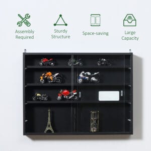 5-Tier Wall Display Cabinet w/ Shelves