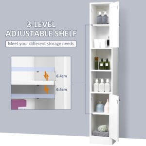 Kleankin Bathroom Floor Storage Cabinet