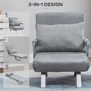 Homcom Sofa Bed Armchair Sleeper