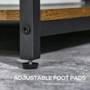 HOMCOM Industrial Coffee Table with Shelves HOMCOM Industrial Coffee Table with Shelves