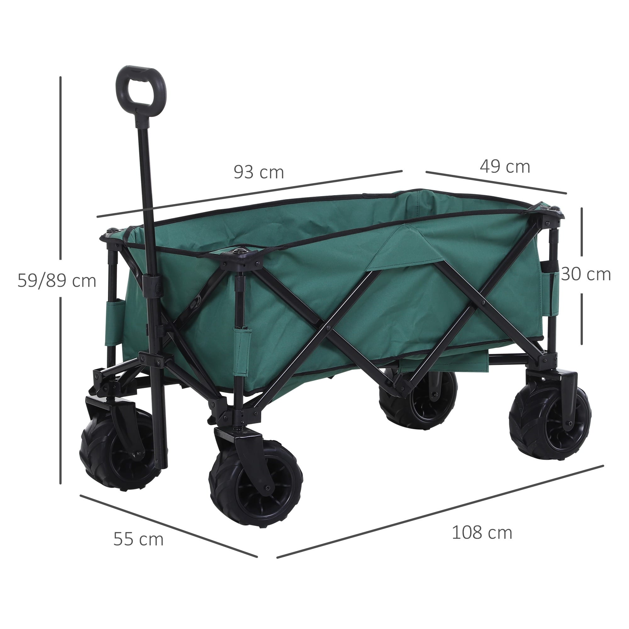 Outsunny Folding Cargo Wagon Trailer Outsunny Folding Cargo Wagon Trailer