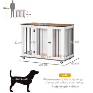 Pawhut Dog Crate Furniture End Table