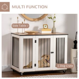 Pawhut Dog Crate Furniture End Table