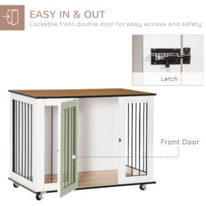 Pawhut Dog Crate Furniture End Table