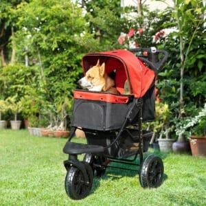 Pawhut Pet Stroller Adjustable Canopy