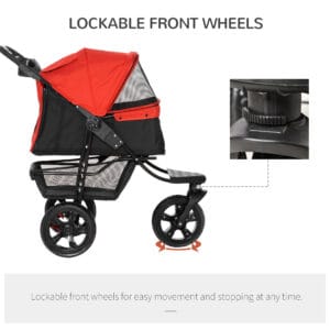 Pawhut Pet Stroller Adjustable Canopy