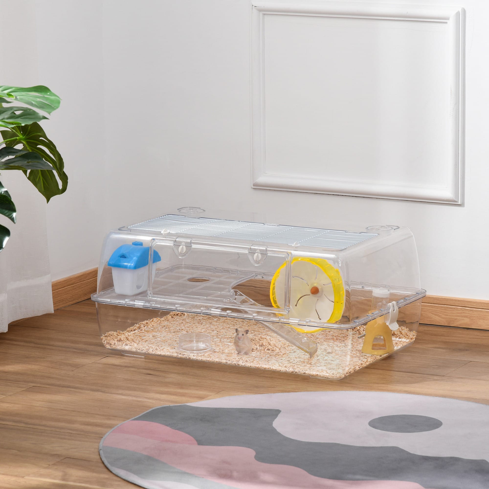 Pawhut 2 Storey Hamster Cage with Running Wheel Pawhut 2 Storey Hamster Cage with Running Wheel