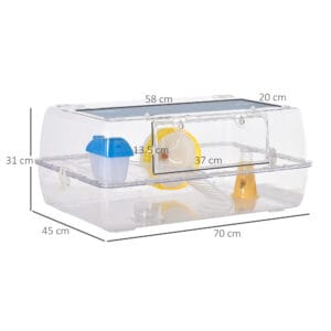 Pawhut 2 Storey Hamster Cage with Running Wheel Pawhut 2 Storey Hamster Cage with Running Wheel