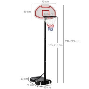 Homcom Basketball Stand Adjustable