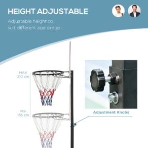 Homcom Basketball Stand Adjustable