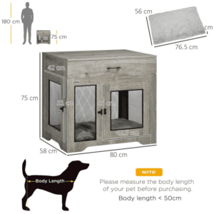 Dog Crate Furniture Double-Door Indoors